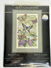 NEW Dimensions Gold Collection BUTTERFLY FOREST 10 X 16 Cross Stitch 35223