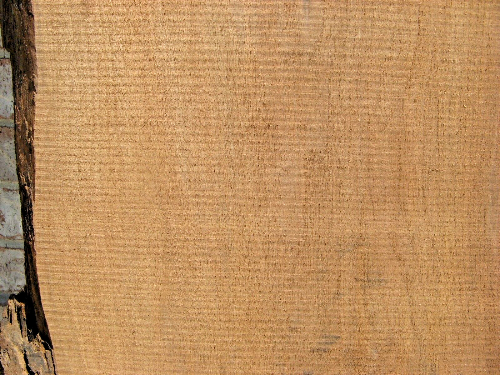 1 PC (UNKNOWN WOOD TYPE) SLAB 63  X  18" X  2" WITH LIVE EDGE