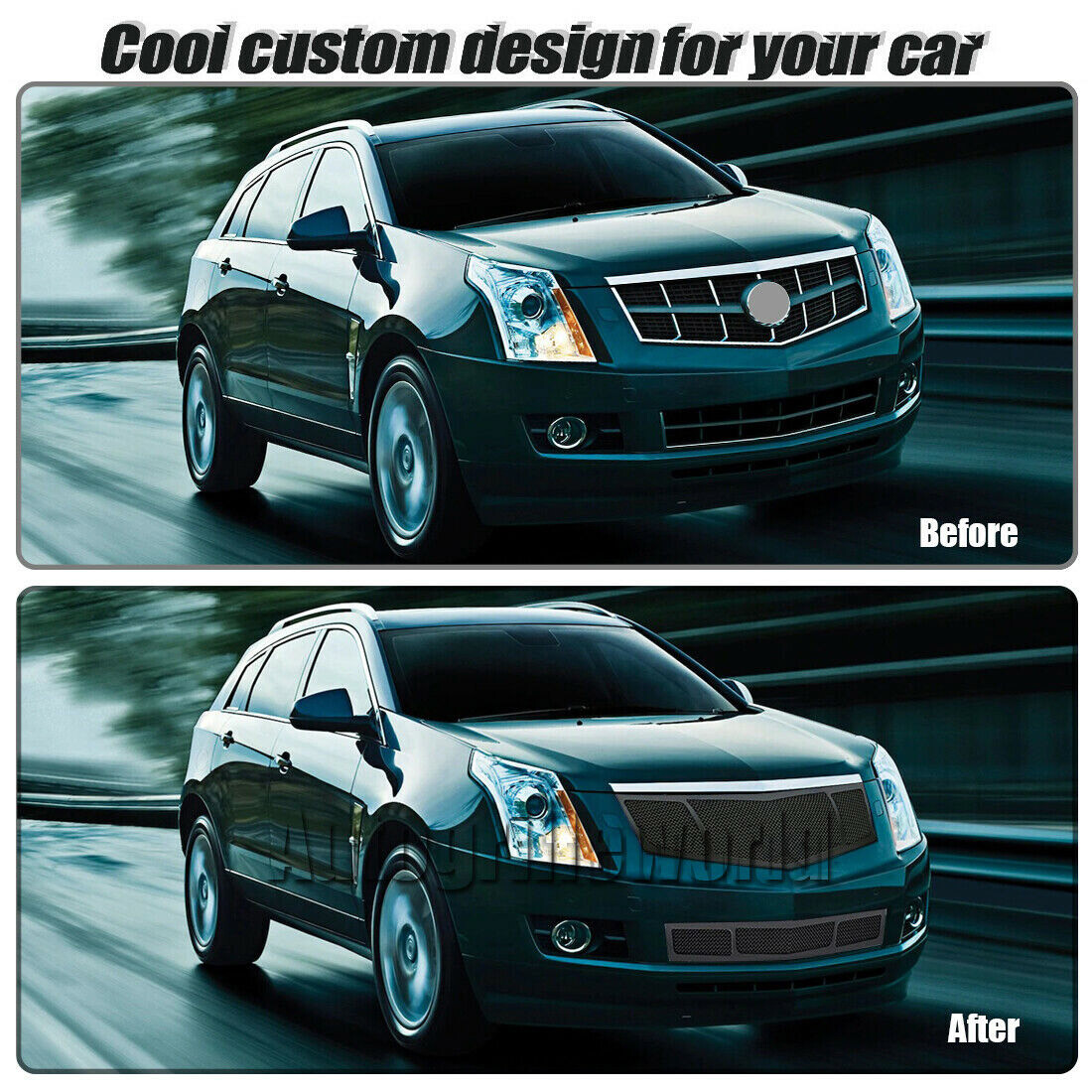 Cadillac グリル ブラック グリル ブラックフロントメッシュグリルグリルバンパーフィット