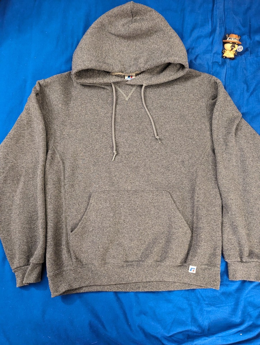 Vintage Blank Russell Athletics Grey Hoodie Sweatshirt Men's Size