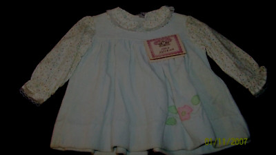 SOFT SCULPTURE XAVIER ROBERTS CABBAGE blaues Kleid mit Etikett alt Vintage 30+ Jahre