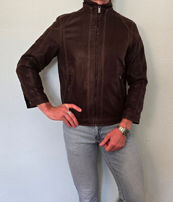 Walbusch butterweiche Kunstleder Jacke Faux Leather Jacket Gr. 24 = 48 (unterset