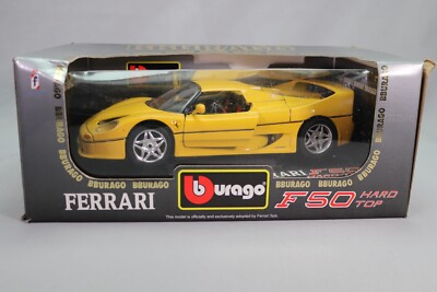 LJ973 BURAGO 3382 1/18 1:18 Voiture Ferrari F50 hard top 1995