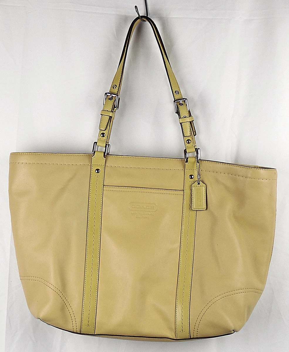 Coach Sand Beige Full-Grain Cowhide Leather Large Tote Purse K0860-F13100 |  eBay