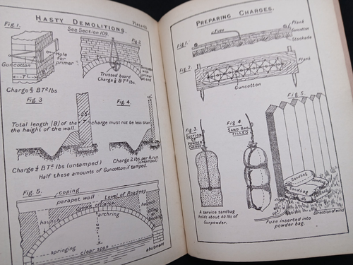 WW1 British Army "MANUAL OF FIELD ENGINEERING" (NAMED TO "SAPPER ALLISON", R.E.) - Picture 6 of 23