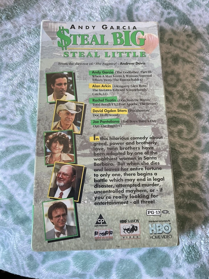Steal Big, Steal Little SEALED VHS Andy Garcia Screener Screening Copy Promo Foto 2 de 2