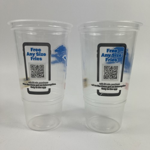 Detroit Lions Mcdonalds 2024 Plastic Cup (6) NFL Michigan Exclusive Collectible - Picture 6 of 15