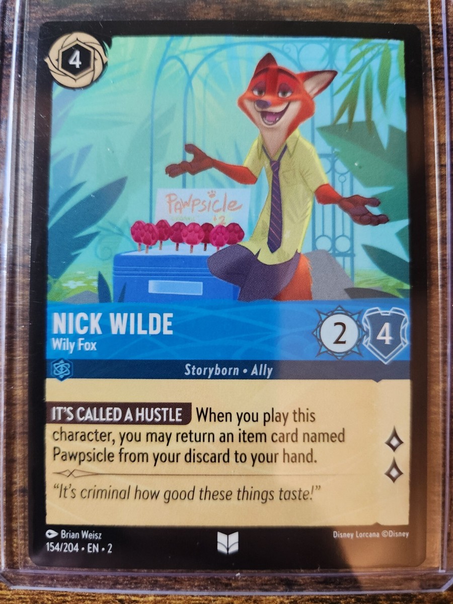 Disney Lorcana TCG Floodborn Nick Wilde Wily Fox Uncommon