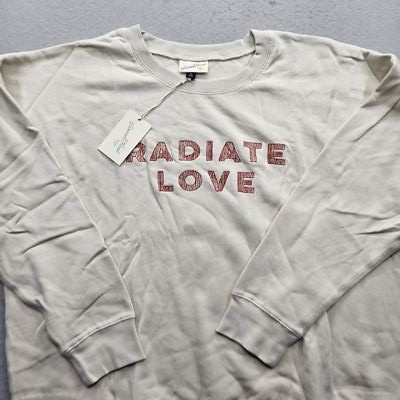 Radiate Love Universal Thread Goods Women's 2X Cream Pullover