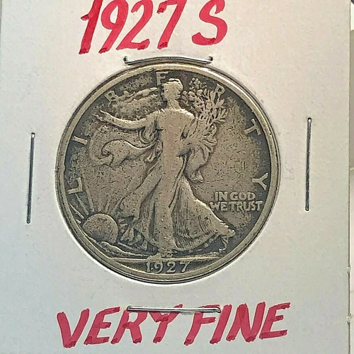 1927 S   Silver Walking Liberty Half Dollar in  VERY FINE  Condition