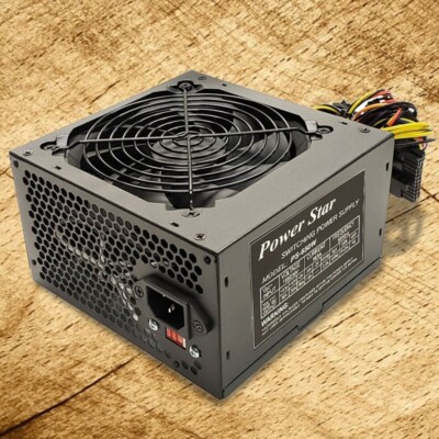 NEW-Power-Star 650W ATX Power Supply 12-cm Fan 20+4pin SATA 2x-4+4Pin 2x-6+2pin