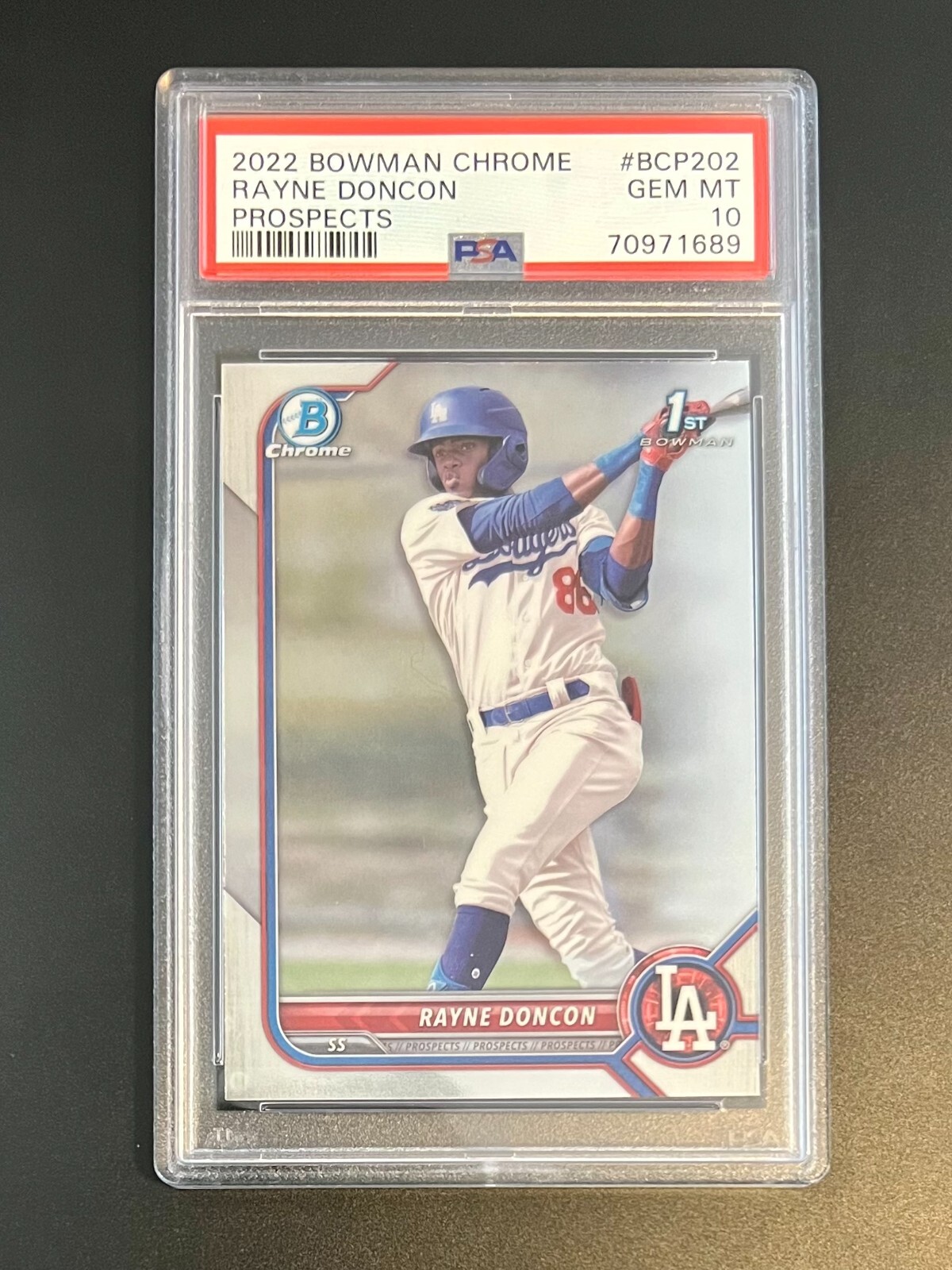 RAYNE DONCON *PSA 10 - 1ST BOWMAN* 2022 Bowman Chrome #BCP-202 GEM MINT