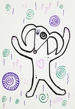 See Spot in an Abstract 4x6 Dog Pop Art Print by Artist KSams