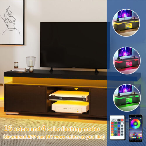 LED TV Stand for 55/60/65 inch Entertainment Center with Power Outlets TV Media - Picture 6 of 13