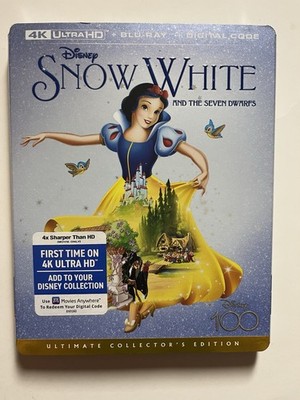 Snow White and the Seven Dwarfs (4K Ultra HD Blu-ray, 1937) NEW w/slipcover