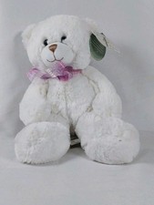 First Main White Plush Teddy Bear 14 Sitting Dean