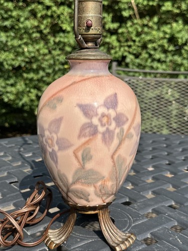 ROOKWOOD POTTERY ARTS & CRAFTS DECORATED FLORAL LAMP~SHAPE#902D~XXXIX~WORKING - Picture 5 of 18