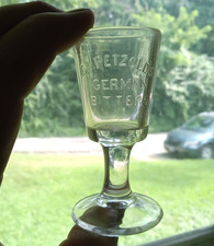 DR.PETZOLD'S GERMAN BITTERS 1880s ADVERTISING DOSE GLASS FROM BALTIMORE
