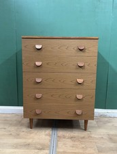 Mid Century Teak Tallboy Chest Of Drawers-Courier Delivery