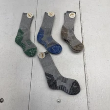 Merino Wool Socks Kids 4-7 Years Crew Thermal Hiking Cushioned Colors W1241-014M