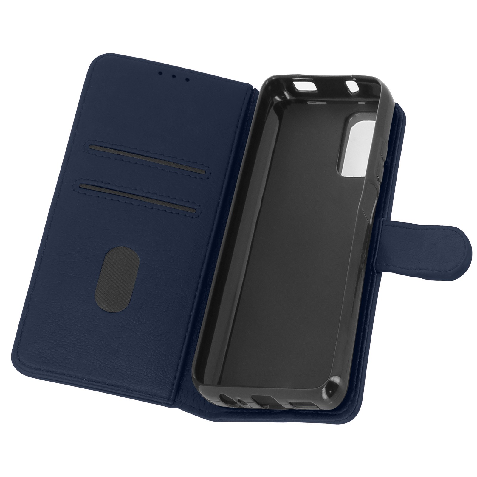 Coque Xiaomi Redmi Note 10 Bleu avec Portefeuille Intégral en Simili Cuir