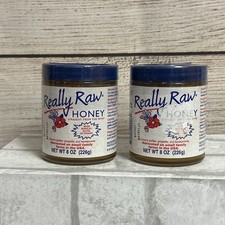 Really Raw Honey 8 oz jar FREE SHIPPING LOT OF 2