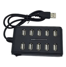 10 Port Hub USB 2.0 High Speed Multiple Splitter Multi Extension Cable Adapter