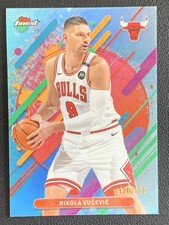 Nikola Vucevic 2025-26 Topps Finest Rare Sky Blue Refractor Base /150 #235