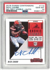 2018 Panini Contenders Nick Chubb #113 for sale | eBay