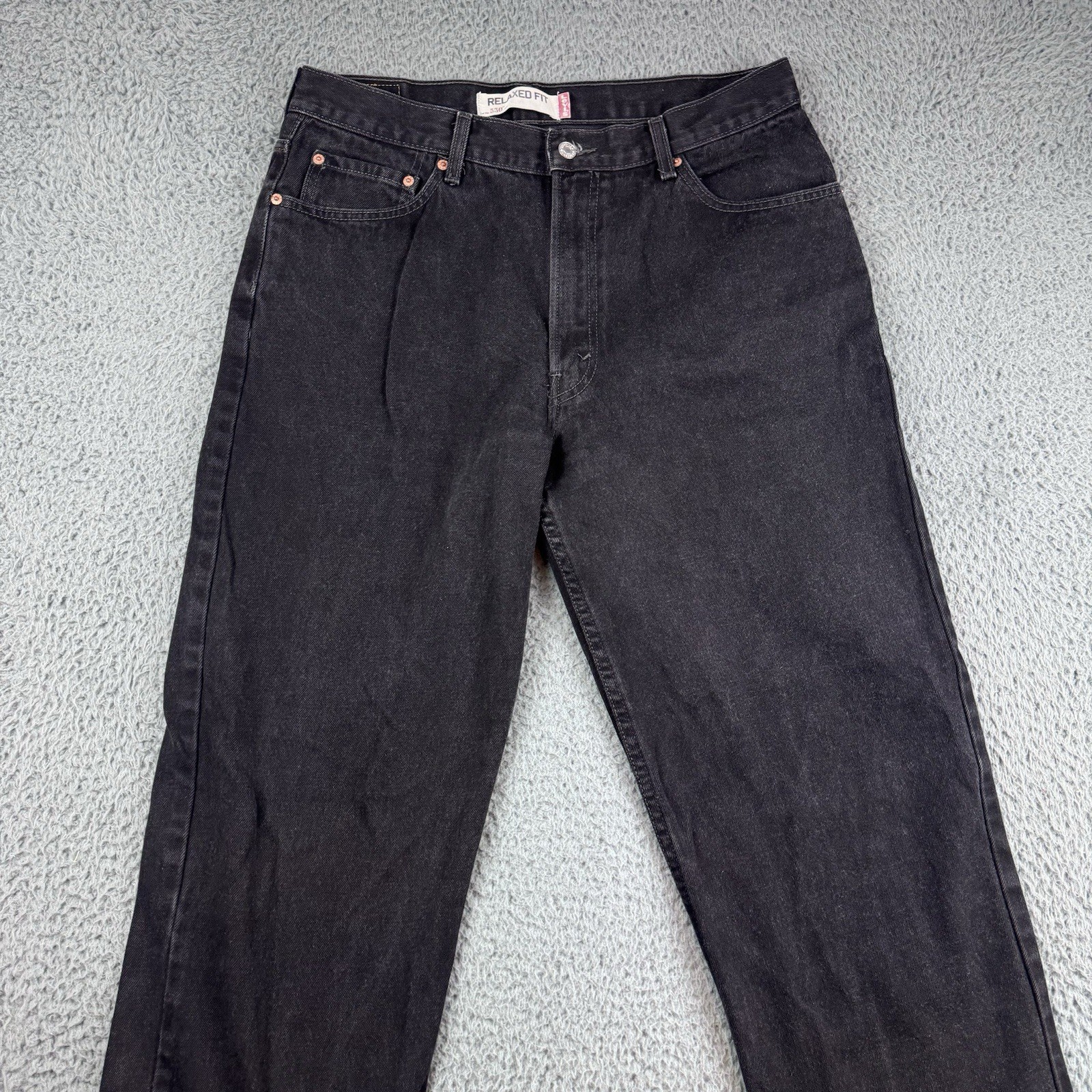 Levi's 550 Jeans Mens 36x32 Actual 35x31 Denim Y2K Relaxed Fit Feb. 2008 Black thumbnail 6