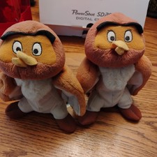 Vtg 1990s Mattel Disney Owl Winnie the Pooh Friends Bean Bag Plush x2