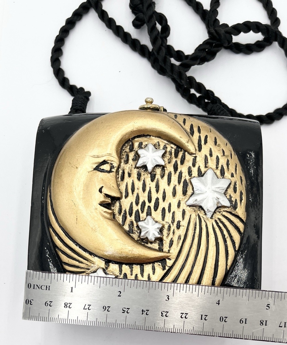 Timmy Woods “Man In The Moon” Celestial Moon & Stars Black Gold