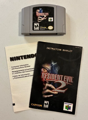 Resident Evil 2 (Nintendo 64 1999) N64 Authentic Tested and Working Manual