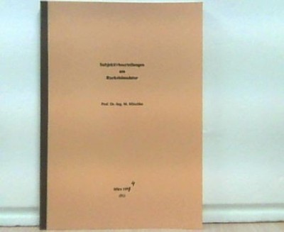 Subjektivbeurteilung am Ruckelsimulator. Mitschke, M., Prof.. Dr.- Ing.: