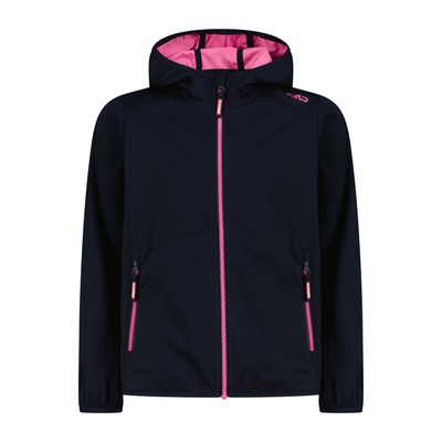 CMP Mädchen Softshelljacke Girl Jacket Fix Hood 39A5115 Dunkelblau
