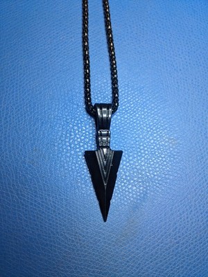 Black Arrow Pendant Necklace Zinc Alloy Fashion Jewelry