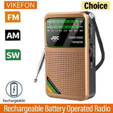 Battery Operated Radio FM AM SW Radio Type-C Rechargeable Transistor Radio