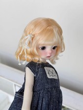 Handmade Replacement Wig for 1/6 BJD Doll Hair Short Curly Hair Girl Women Gifts