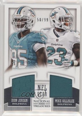 2013 Panini National Treasures 50/99 Dion Jordan Mike Gillislee #6 RC 5x8