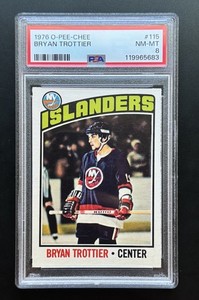 1976-77 O-Pee-Chee Bryan Trottier New York Islanders #115 PSA 8 *JUST GRADED*