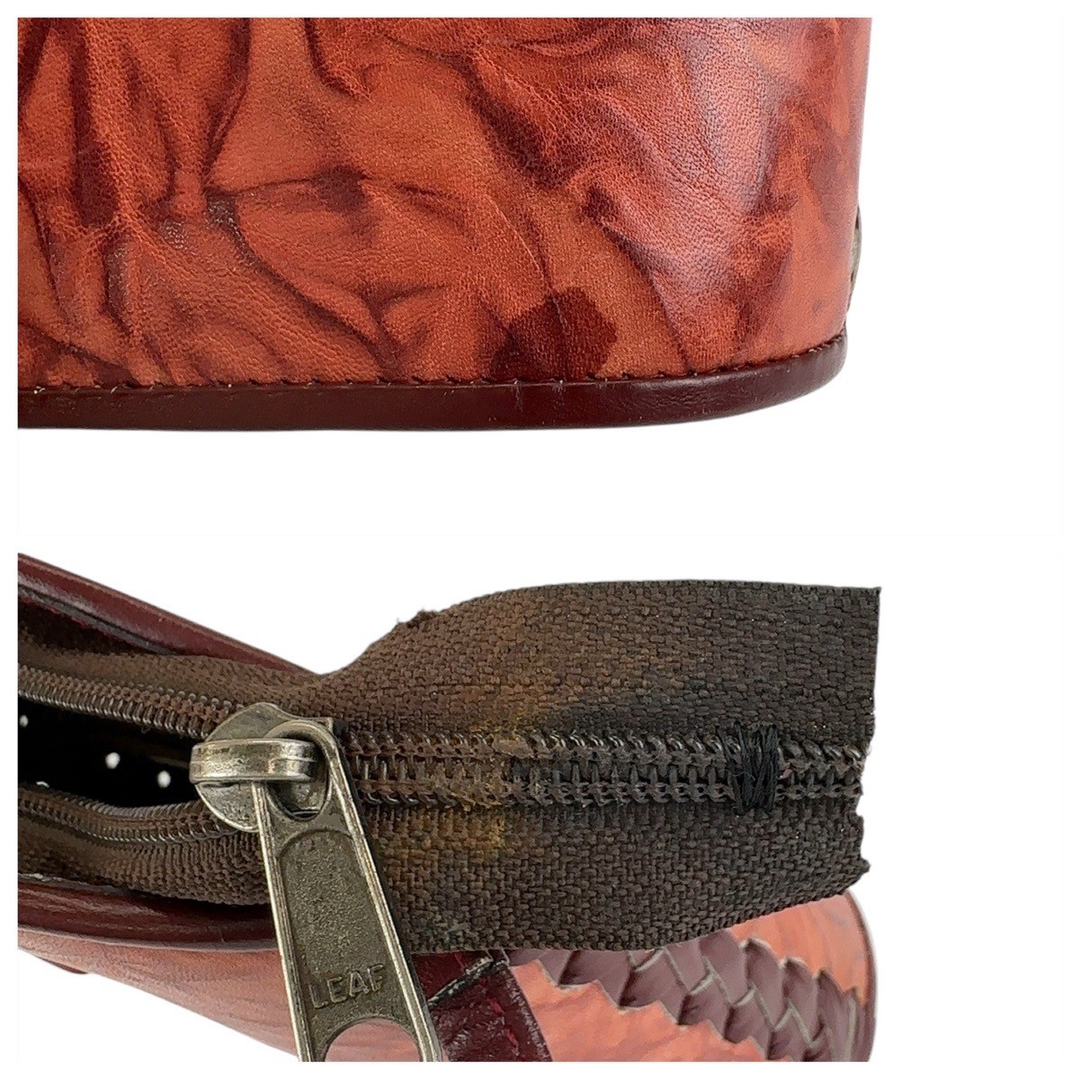 YVES SAINT LAURENT borsa vintage YSL diagonale Shol pochette pelle rossa