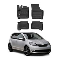 Omac Gummi FußMatten FüR Skoda E-Citigo 2019-2021 Premium TPE Automatten 4Tlg