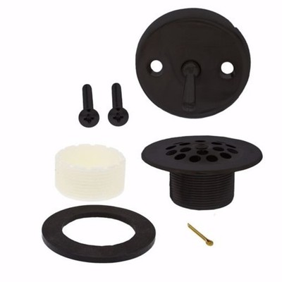Jones Stephens B51043 Two-Hole Trip Lever Tub Drain Trim Kit - Black