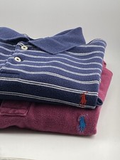 Lot of 2 Polo Ralph Lauren Shirt Polos Cotton Sz L Multicolor Work Essentials