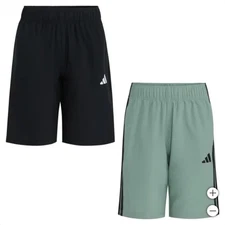 adidas Youth 2-pack Woven Short, Black/Green,  Large  (14/16)