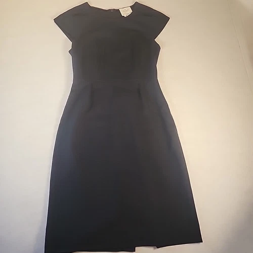 Abito midi nero Kate Spade cappuccio manica carriera festa cocktail taglia 6