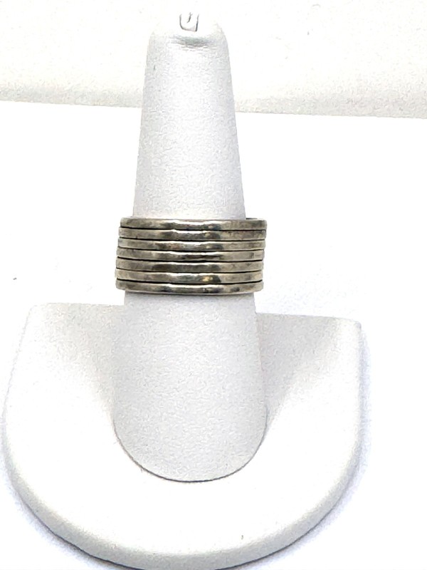 VINTAGE Multi-Band Spinner "7 as 1"  STERLING SILVER RING ~ 10 grams - SIZE 9