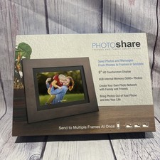 Photoshare 8" HD Touchscreen Digital Photo Frame 8GB Memory Brand New 55