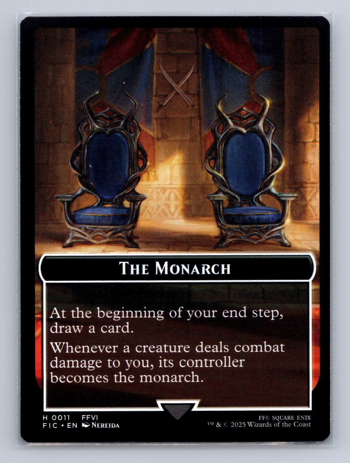 THE BLACKJACK // THE MONARCH DOUBLE-SIDED TOKEN 8 // 11 FINAL FANTASY MTG NM/M