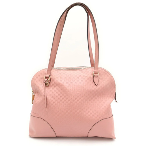 GUCCI GG Canvas Pink Leather Handbag #PB15996